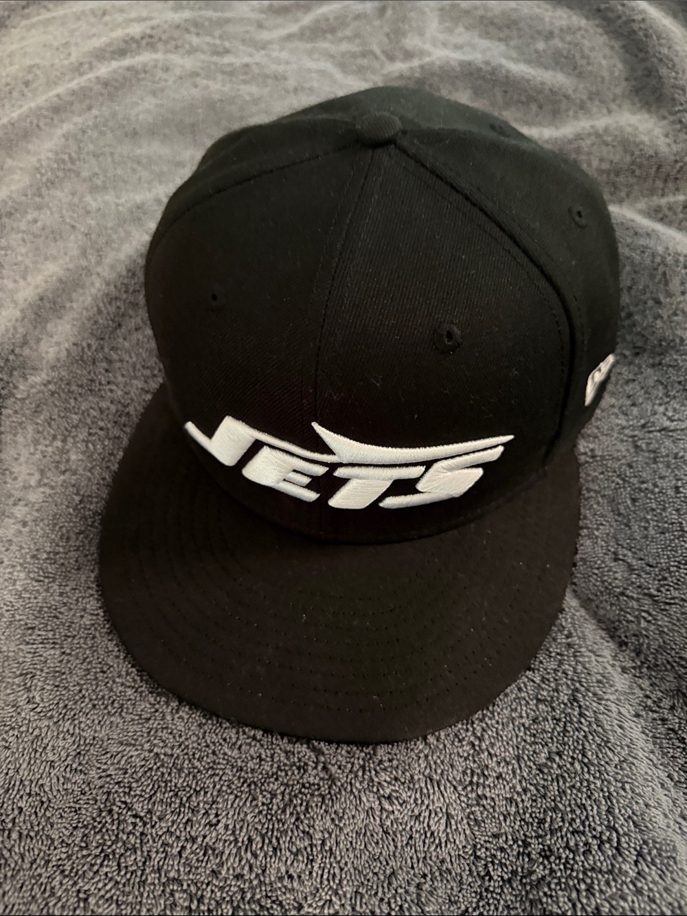 Ew York Jets New Era Black 59FIFTY Fitted Cap  NFL Patch